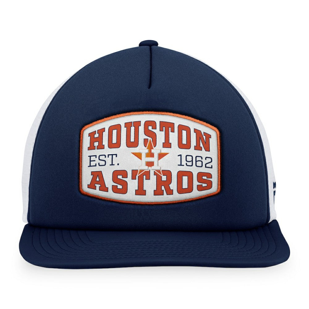 Houston Astros Fanatics Foam Front Patch Trucker Snapback Hat - Navy - Fanatics Online