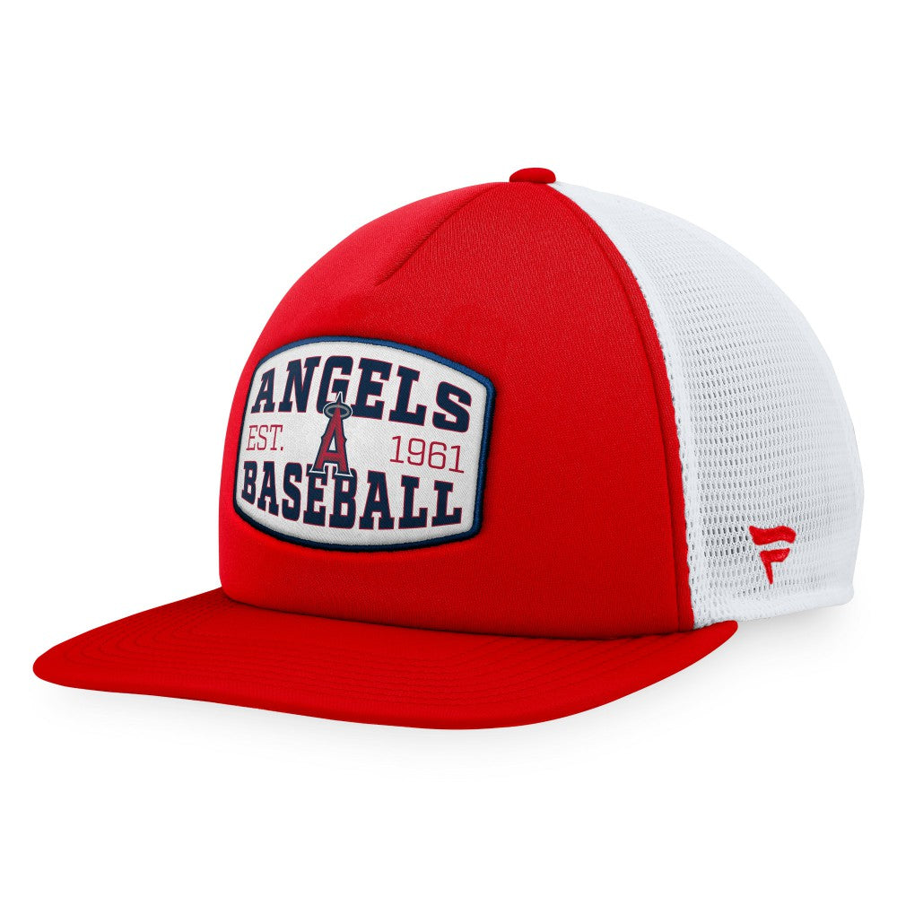 Los Angeles Angels Fanatics Foam Front Patch Trucker Snapback Hat - Red - Fanatics Online
