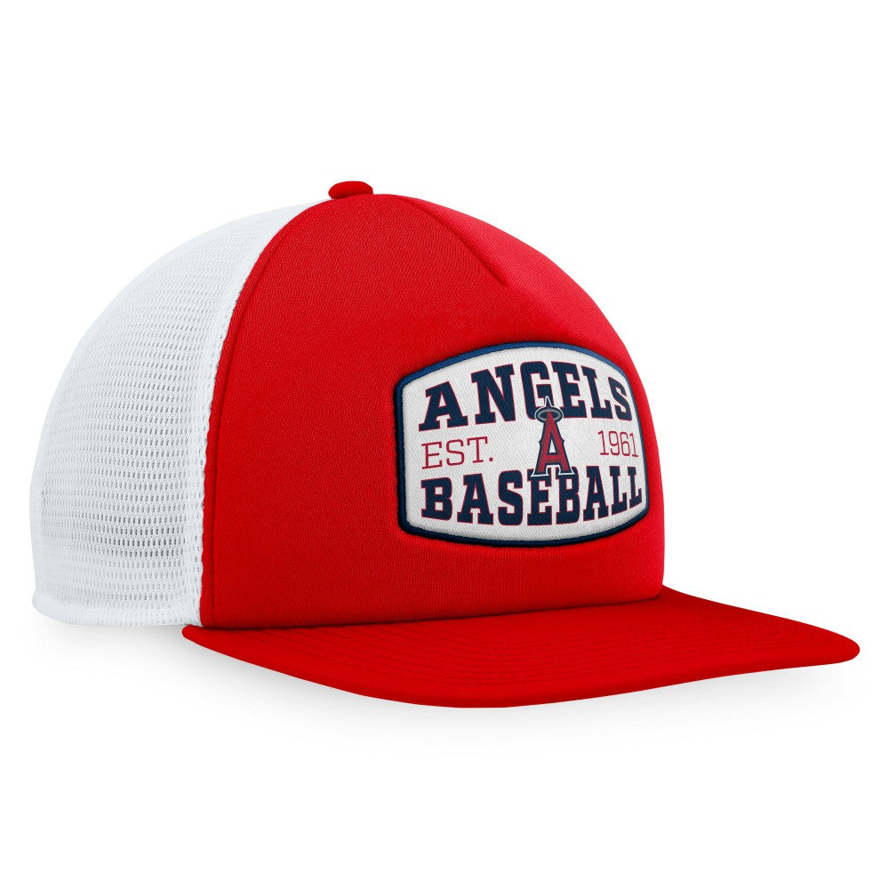 Los Angeles Angels Fanatics Foam Front Patch Trucker Snapback Hat - Red - Fanatics Online