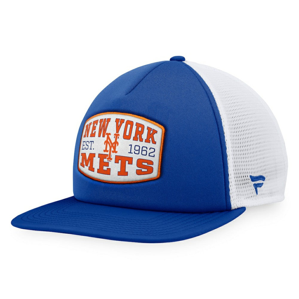 New York Mets Fanatics Foam Front Patch Trucker Snapback Hat - Royal - Fanatics Sale