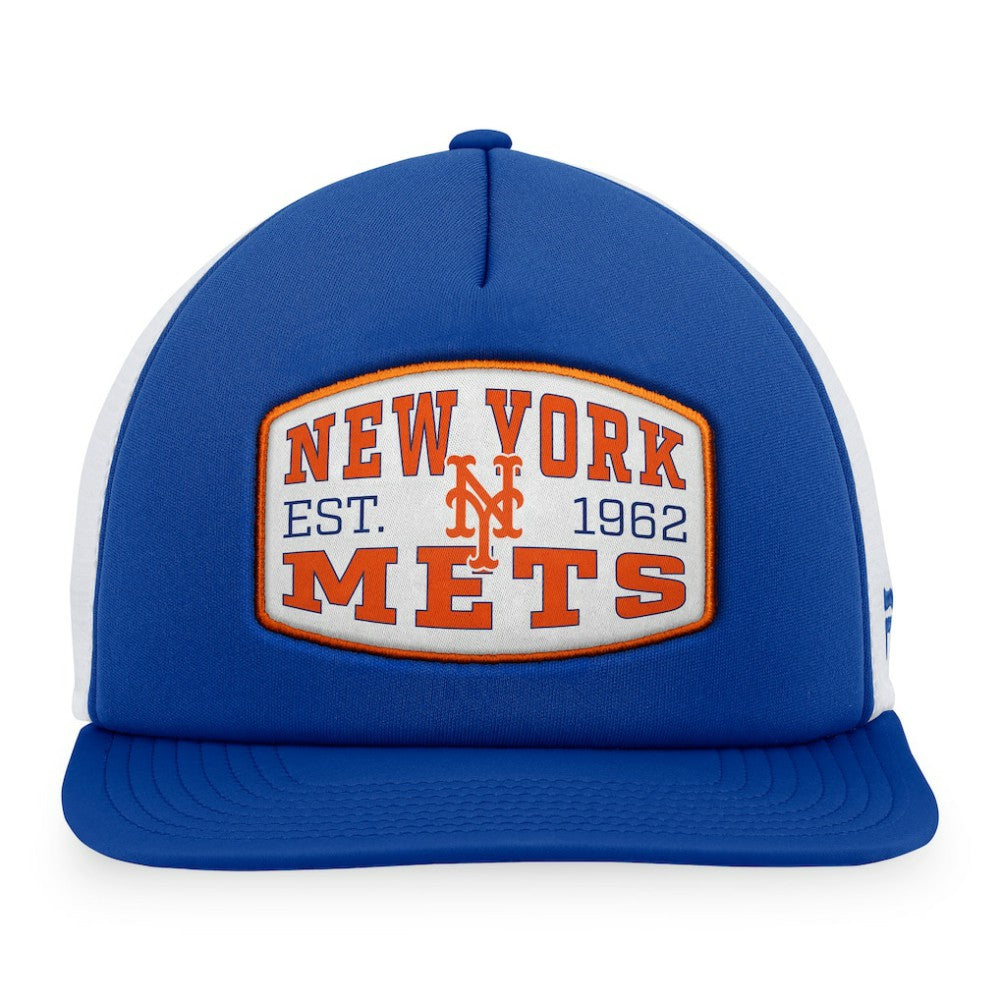 New York Mets Fanatics Foam Front Patch Trucker Snapback Hat - Royal - Fanatics Sale