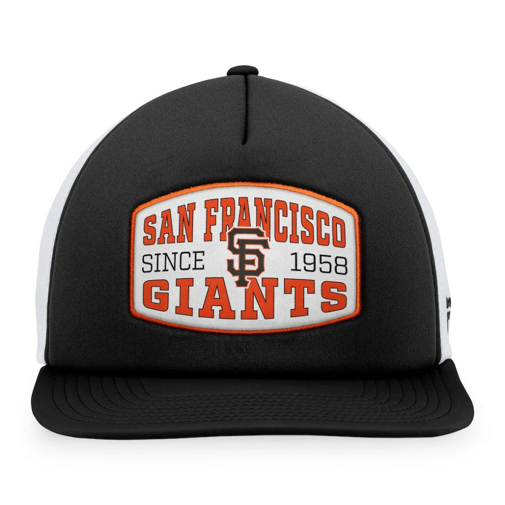 San Francisco Giants Fanatics Foam Front Patch Trucker Snapback Hat - Black - Fanatics Lifestyle