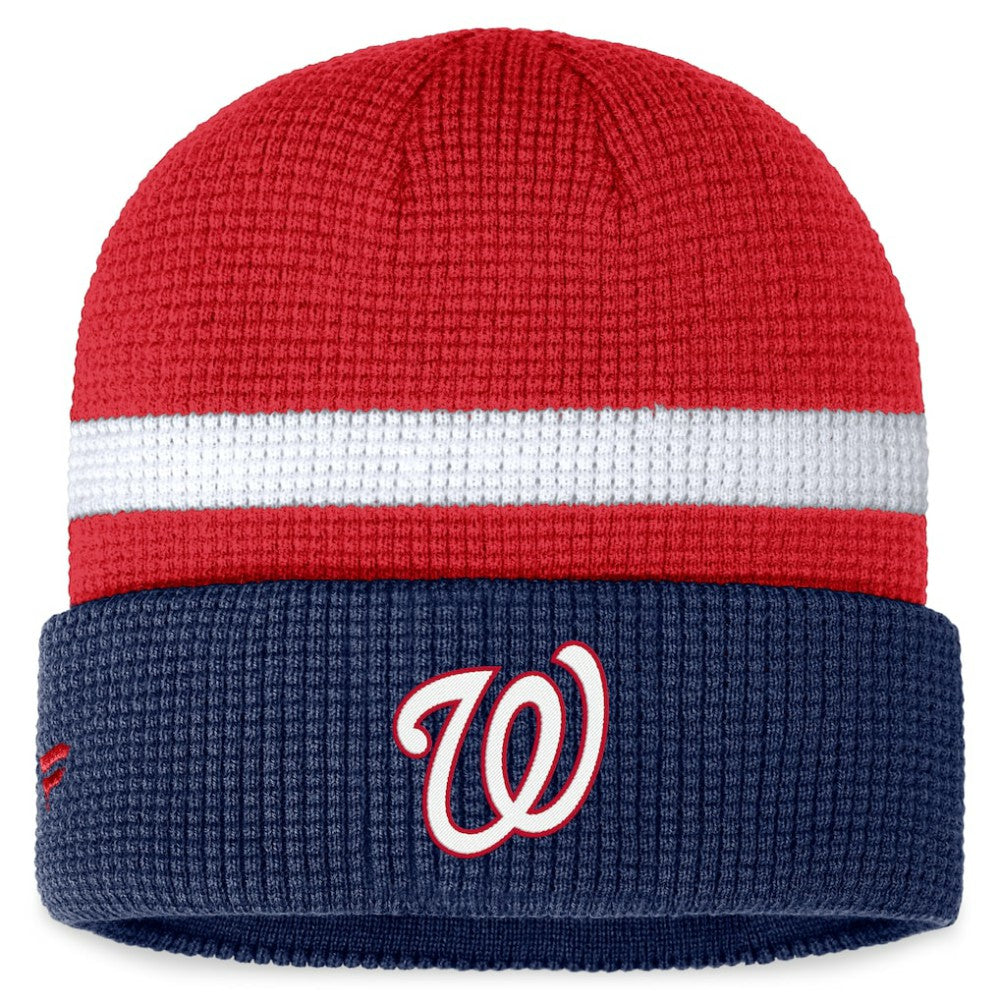 Washington Nationals Fanatics Waffle Cuffed Knit Hat - Red - Fanatics Sale