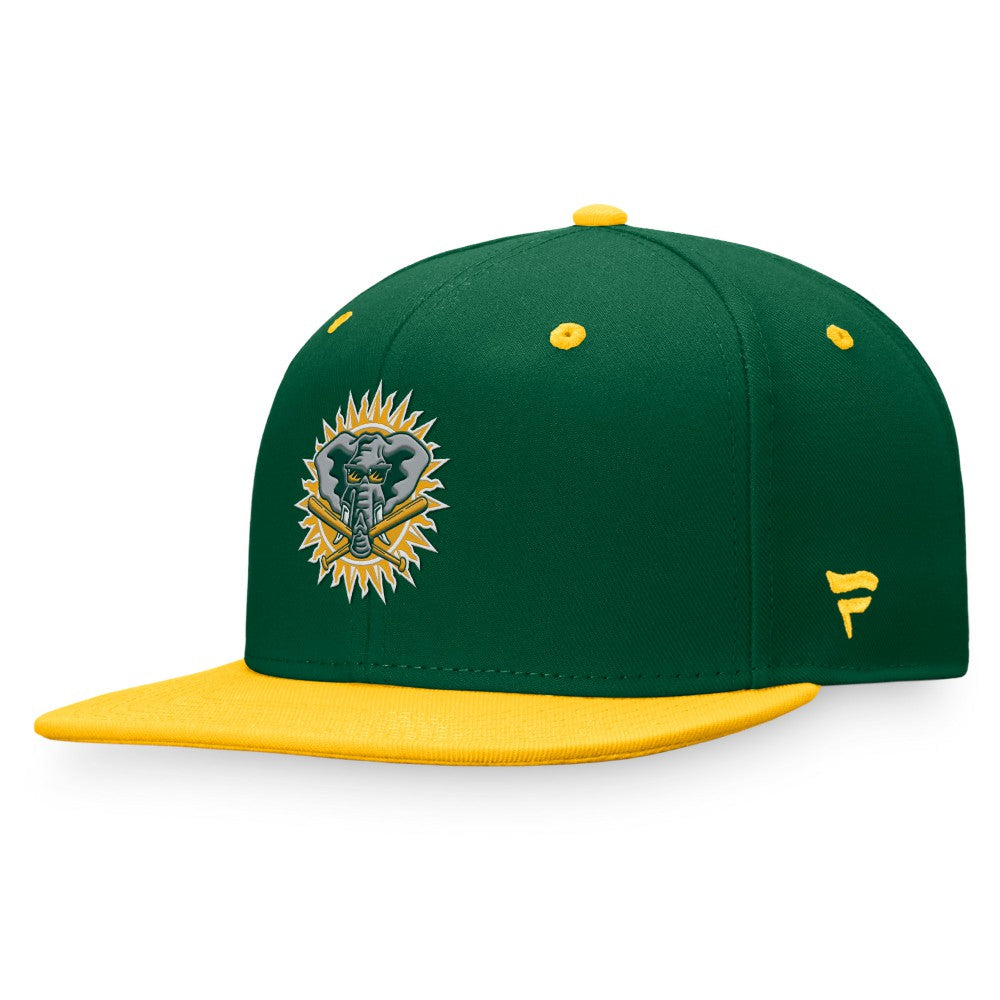 Athletics Fanatics Cooperstown Collection Two-Tone Fitted Hat - Kelly Green/Gold - Fanatics Sale