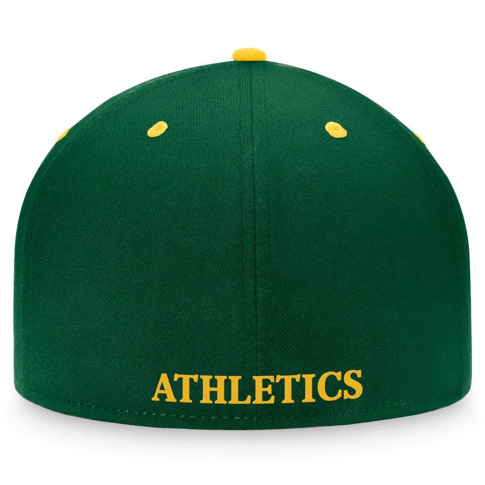 Athletics Fanatics Cooperstown Collection Two-Tone Fitted Hat - Kelly Green/Gold - Fanatics Sale