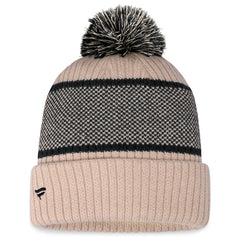 Pittsburgh Pirates Fanatics Women's Cuffed Knit Hat with Pom - Natural/Black - Fanatics Lifestyle