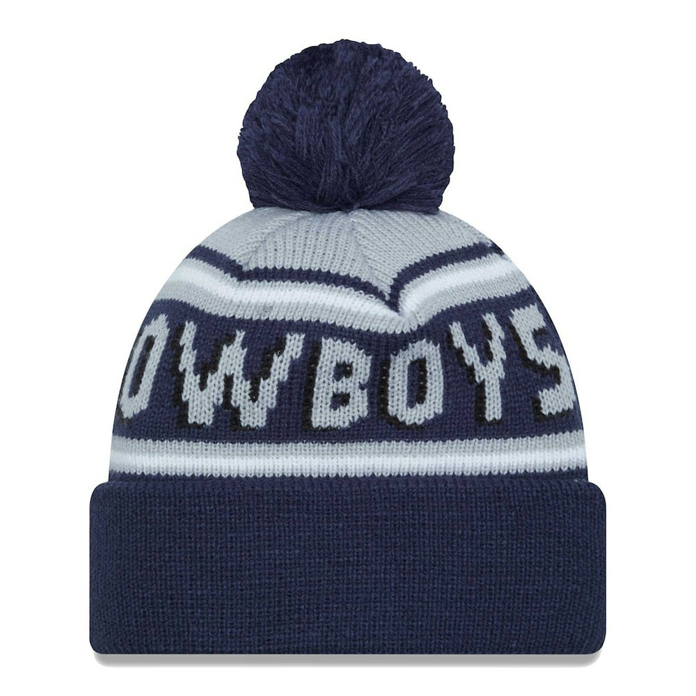 Dallas Cowboys New Era Main Cuffed Knit Hat with Pom Navy