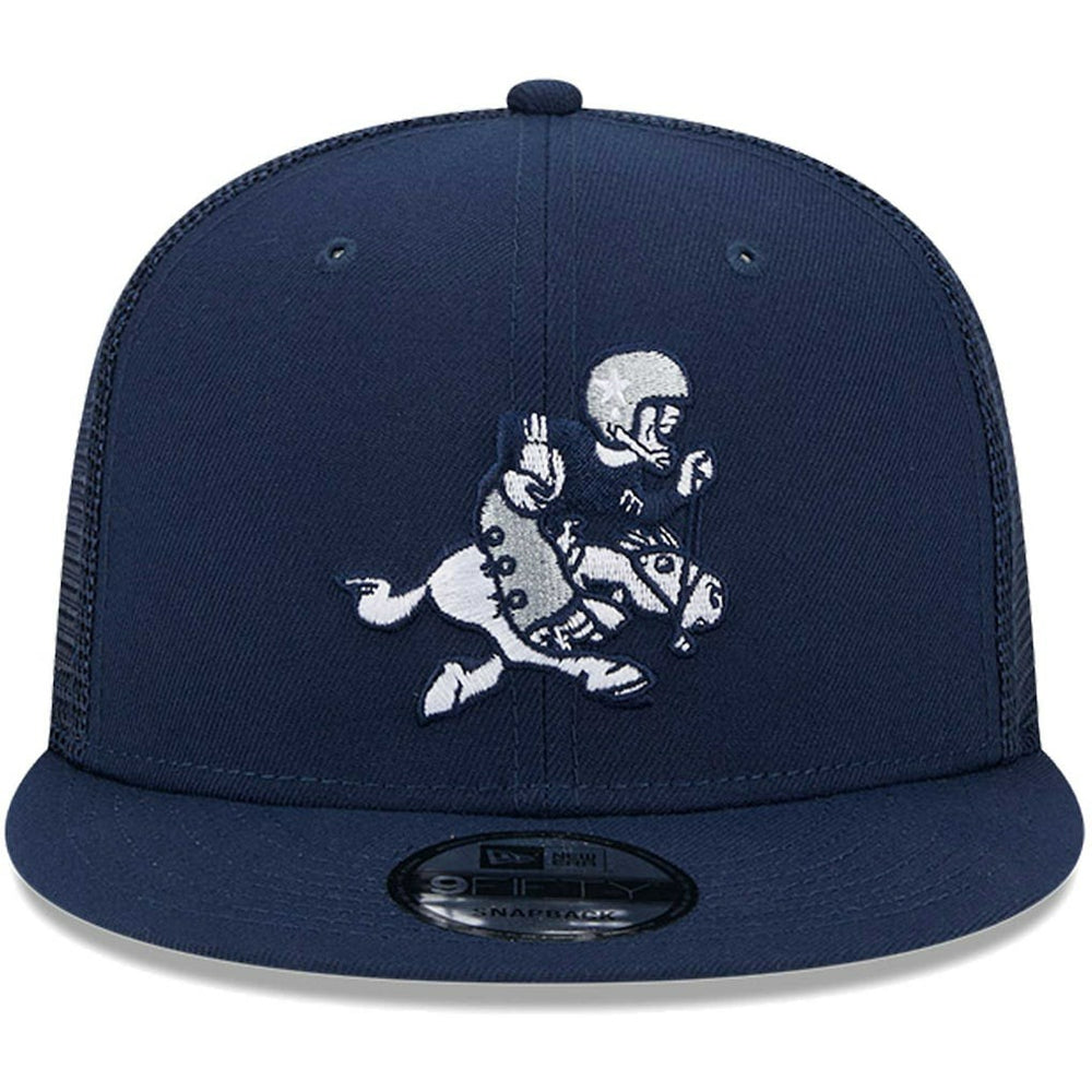 Dallas Cowboys New Era Retro Joe Main Trucker 9FIFTY Snapback Hat Navy