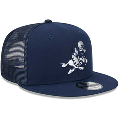 Dallas Cowboys New Era Retro Joe Main Trucker 9FIFTY Snapback Hat Navy