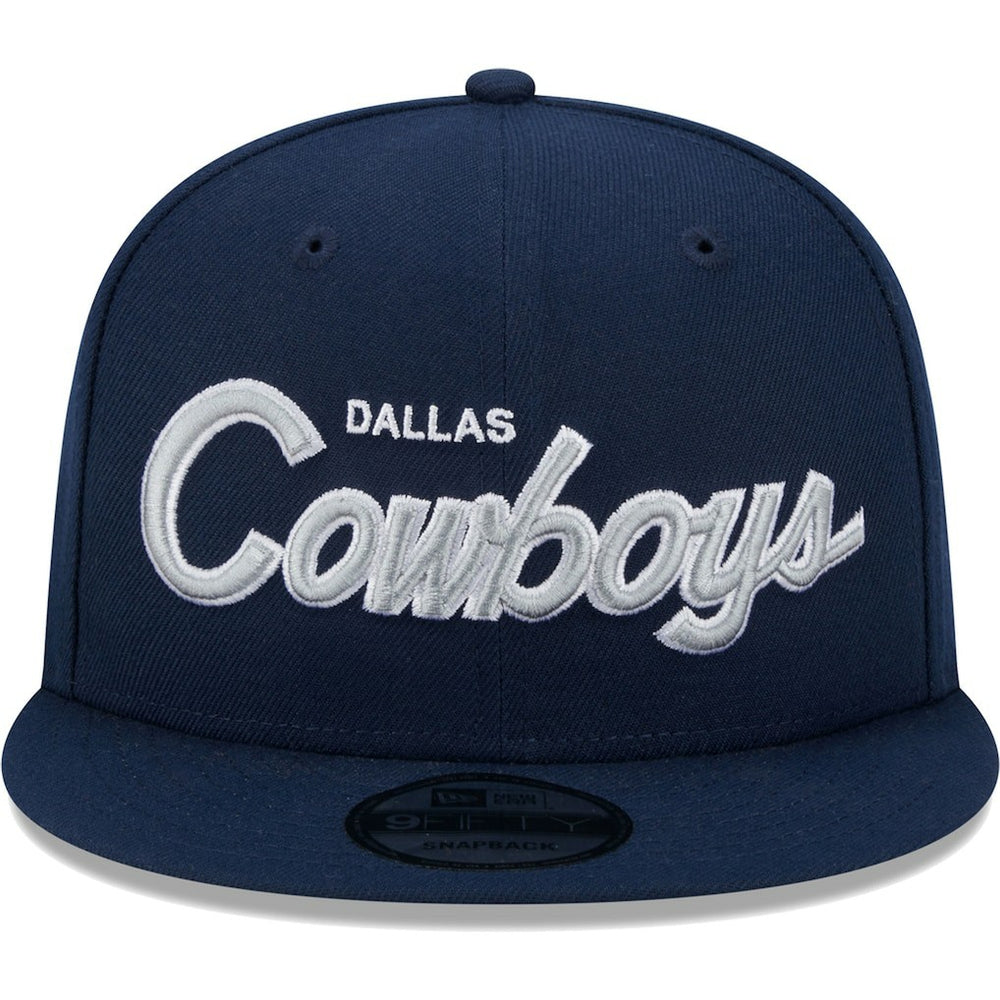 Dallas Cowboys New Era Main Script 9FIFTY Snapback Hat Navy