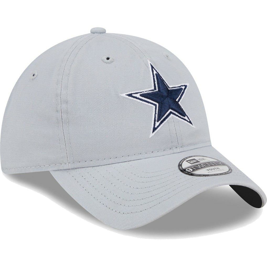 Dallas Cowboys New Era Youth Main Core Classic 2.0 9TWENTY Adjustable Hat Gray