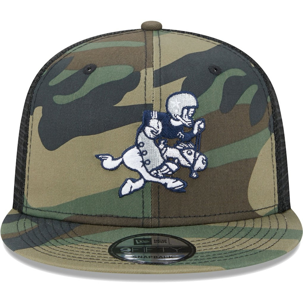Dallas Cowboys New Era Retro Joe Main Trucker 9FIFTY Snapback Hat Camo