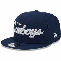 Dallas Cowboys New Era Youth Main Script 9FIFTY Snapback Hat Navy