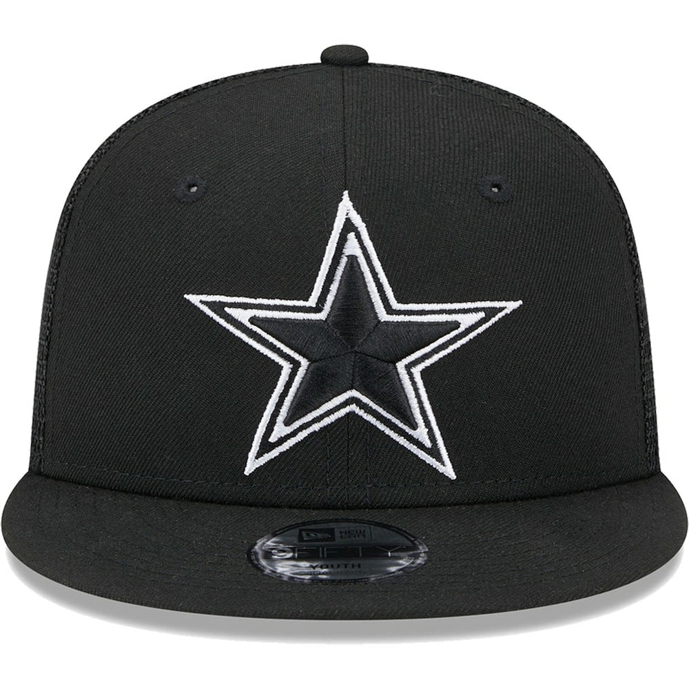 Dallas Cowboys New Era Youth Main B-Dub 9FIFTY Trucker Adjustable Hat Black