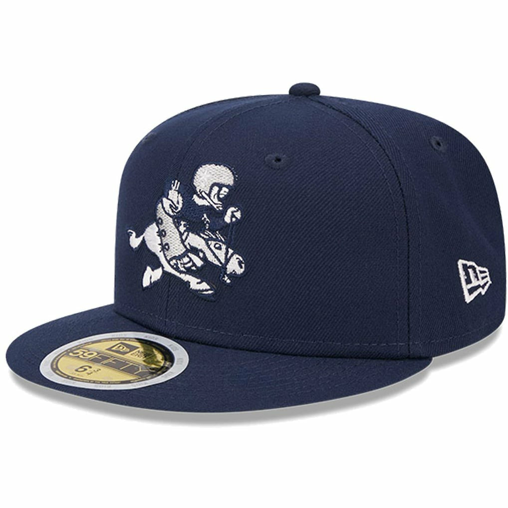 Dallas Cowboys New Era Youth 1966-69 Gridiron Classics Retro Joe Throwback Logo Main 59FIFTY Fitted Hat Navy