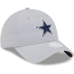 Dallas Cowboys New Era Women's Main Core Classic 2.0 9TWENTY Adjustable Hat Gray