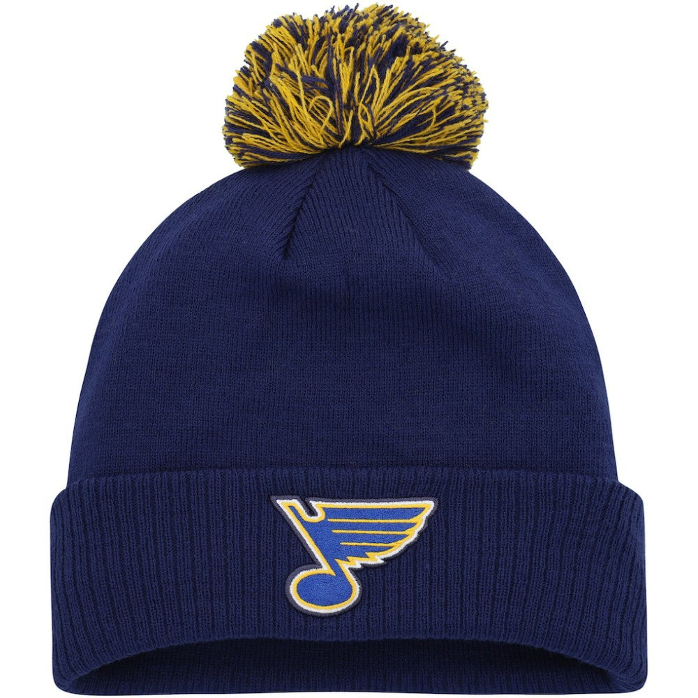 St. Louis Blues adidas COLD.RDY Cuffed Knit Hat with Pom - Blue - NHL 200012386