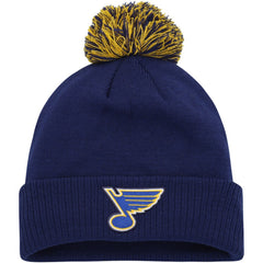 St. Louis Blues adidas COLD.RDY Cuffed Knit Hat with Pom - Blue - NHL 200012386