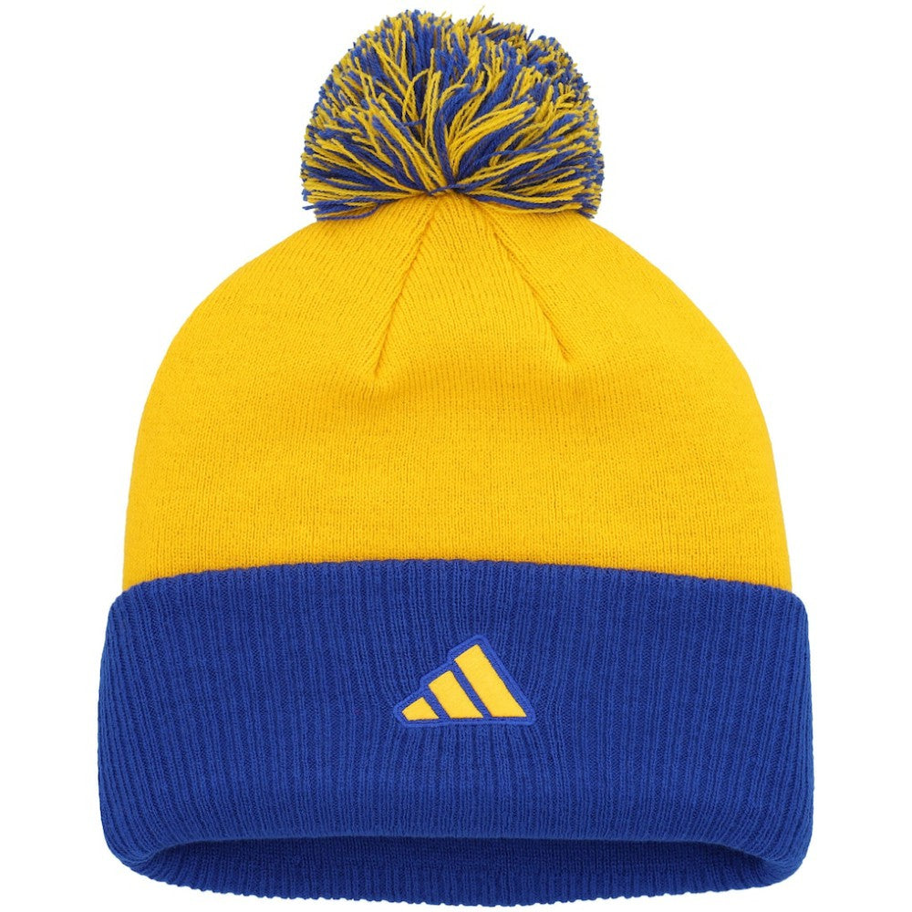St. Louis Blues adidas Women's Laurel Cuffed Knit Hat with Pom - Gold - NHL 200012416