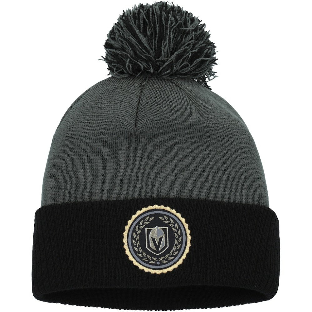 Vegas Golden Knights adidas Women's Laurel Cuffed Knit Hat with Pom - Gray - NHL 200012419
