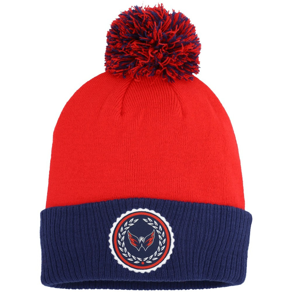 Washington Capitals adidas Women's Laurel Cuffed Knit Hat with Pom - Red - NHL 200012420