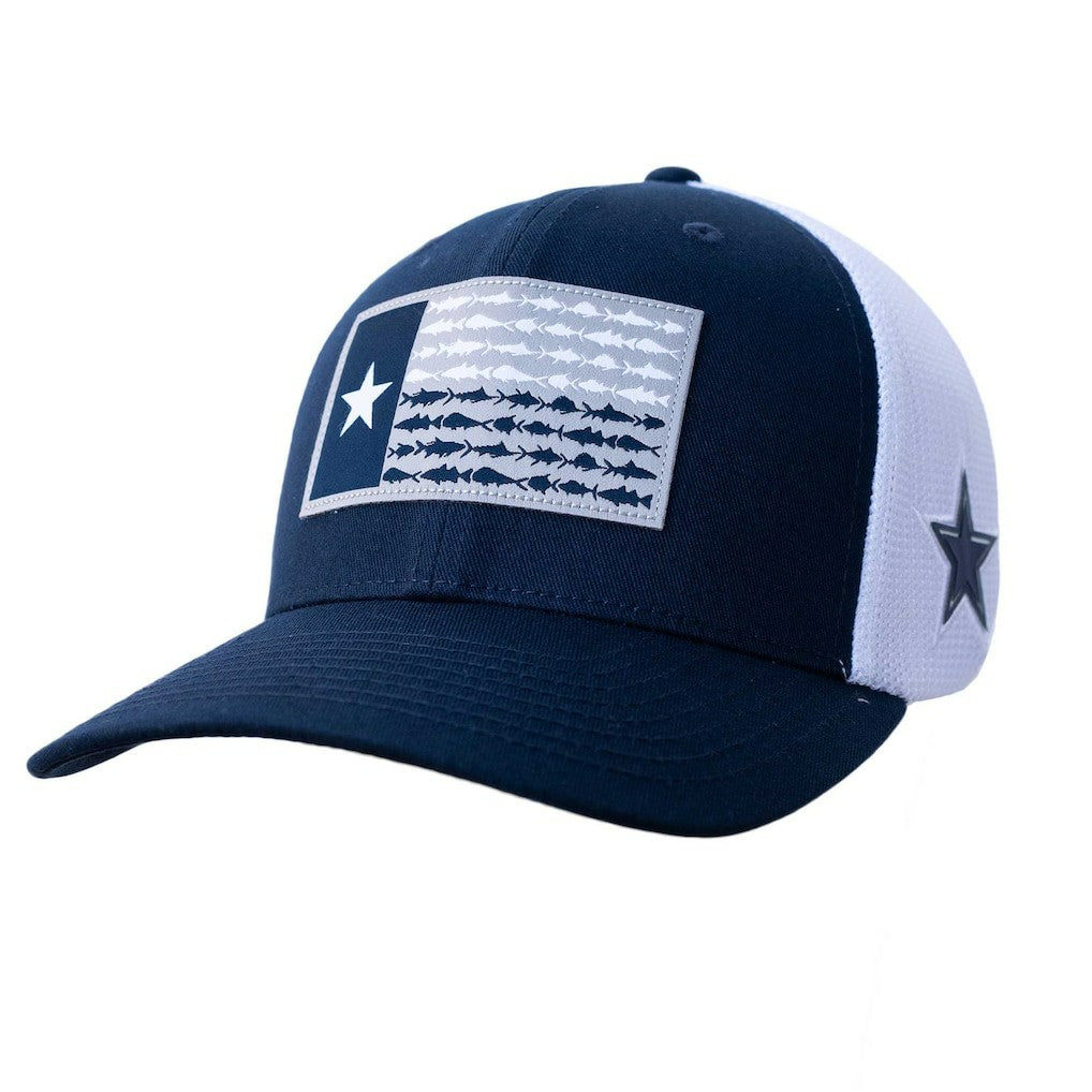 Columbia Dallas Cowboys Fish Flag Texas Flex Hat Navy