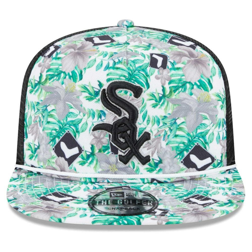 Chicago White Sox New Era Tropic Floral Golfer Lightly Structured Snapback Hat - New Era Discount