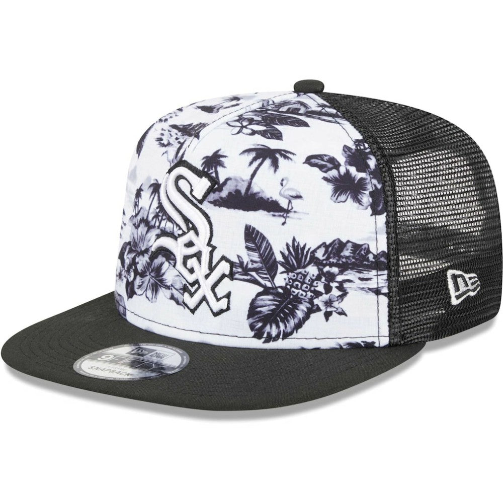 Chicago White Sox New Era Vacay 2.0 A-Frame Trucker 9FIFTY Snapback Hat - White/Black - New Era Sale