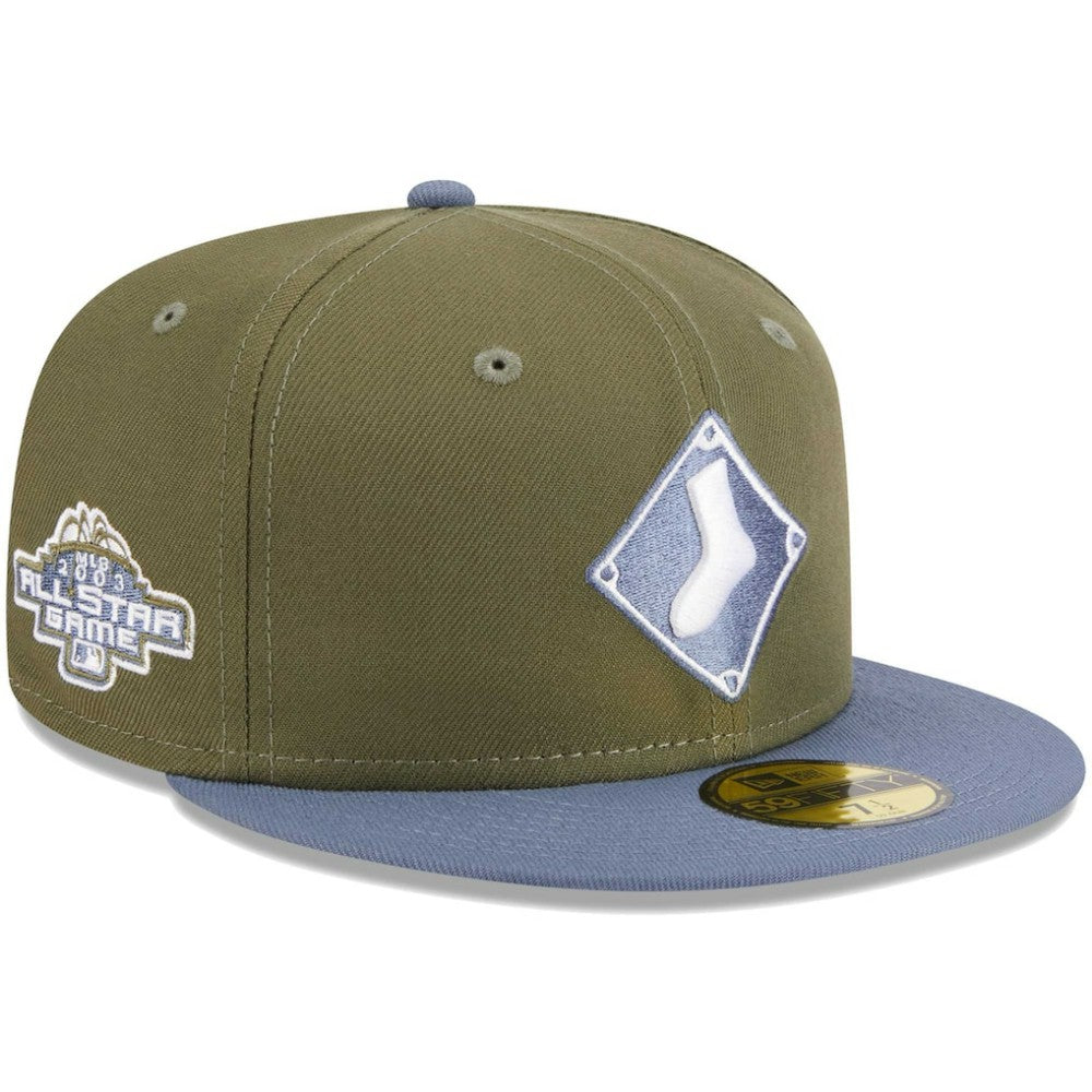 Chicago White Sox New Era 59FIFTY Fitted Hat - Olive/Blue - New Era Discount