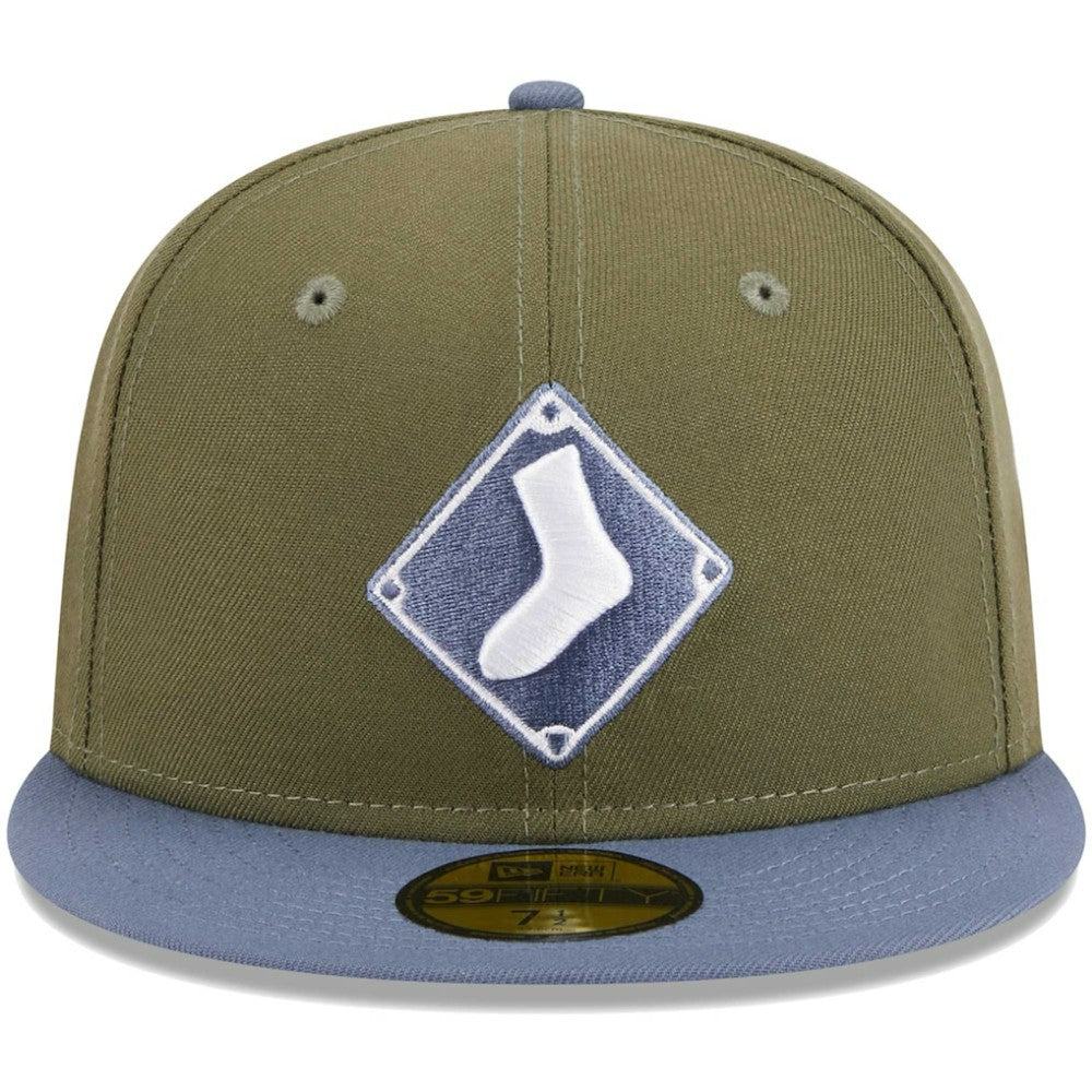 Chicago White Sox New Era 59FIFTY Fitted Hat - Olive/Blue - New Era Discount