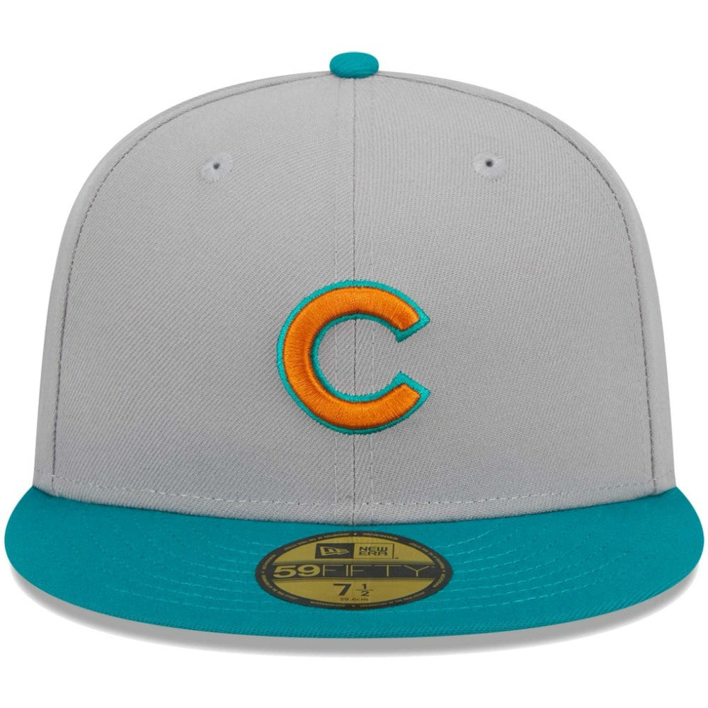 Chicago Cubs New Era  59FIFTY Fitted Hat - Gray/Teal - New Era Online
