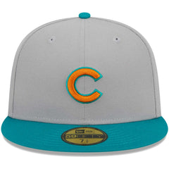 Chicago Cubs New Era  59FIFTY Fitted Hat - Gray/Teal - New Era Online
