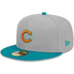Chicago Cubs New Era  59FIFTY Fitted Hat - Gray/Teal - New Era Online