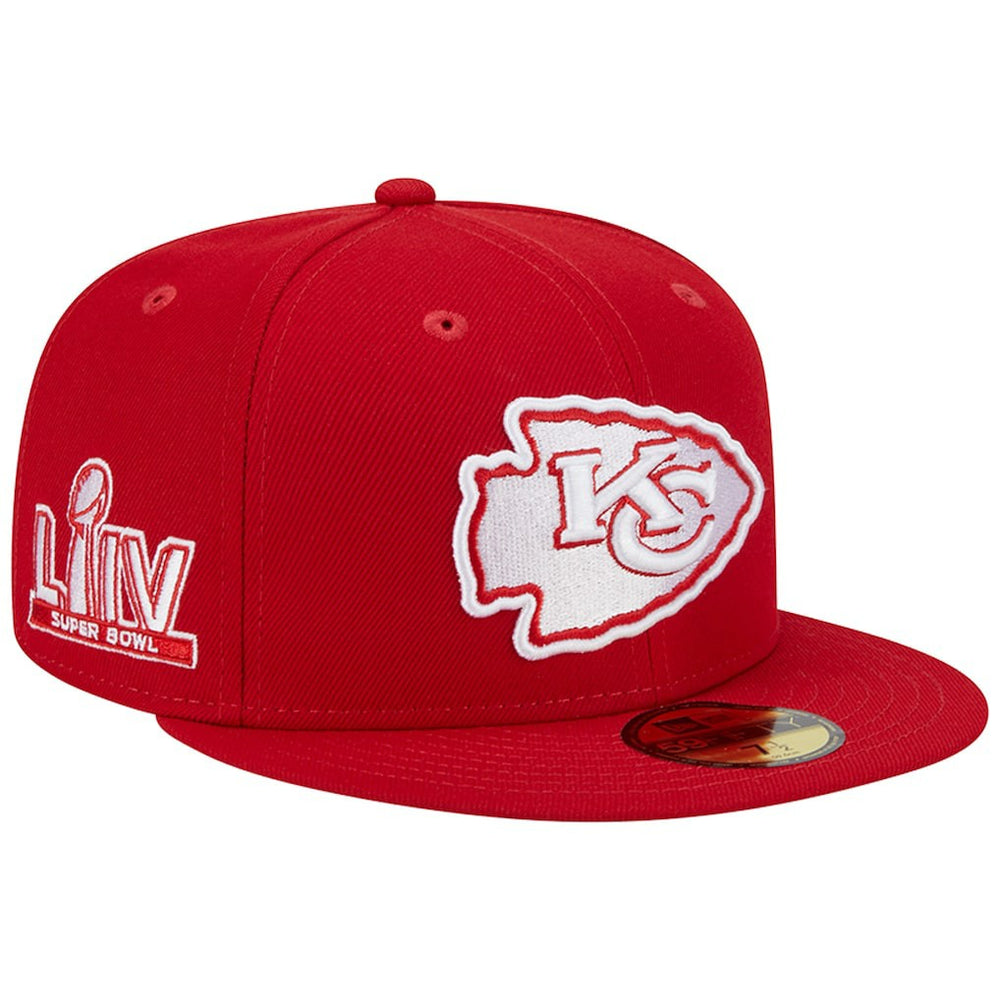 Kansas City Chiefs New Era Super Bowl LIV Main Patch 59FIFTY Fitted Hat Scarlet