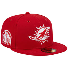 Miami Dolphins New Era 1993 Hawaii Pro Bowl Main Patch 59FIFTY Fitted Hat Scarlet