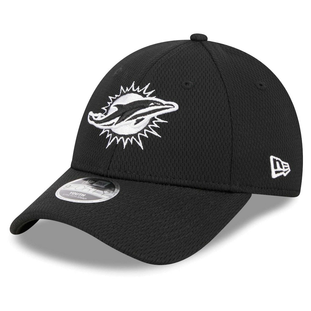 Miami Dolphins New Era Youth Main B-Dub 9FORTY Adjustable Hat Black