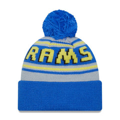 Los Angeles Rams New Era Main Cuffed Knit Hat with Pom Royal