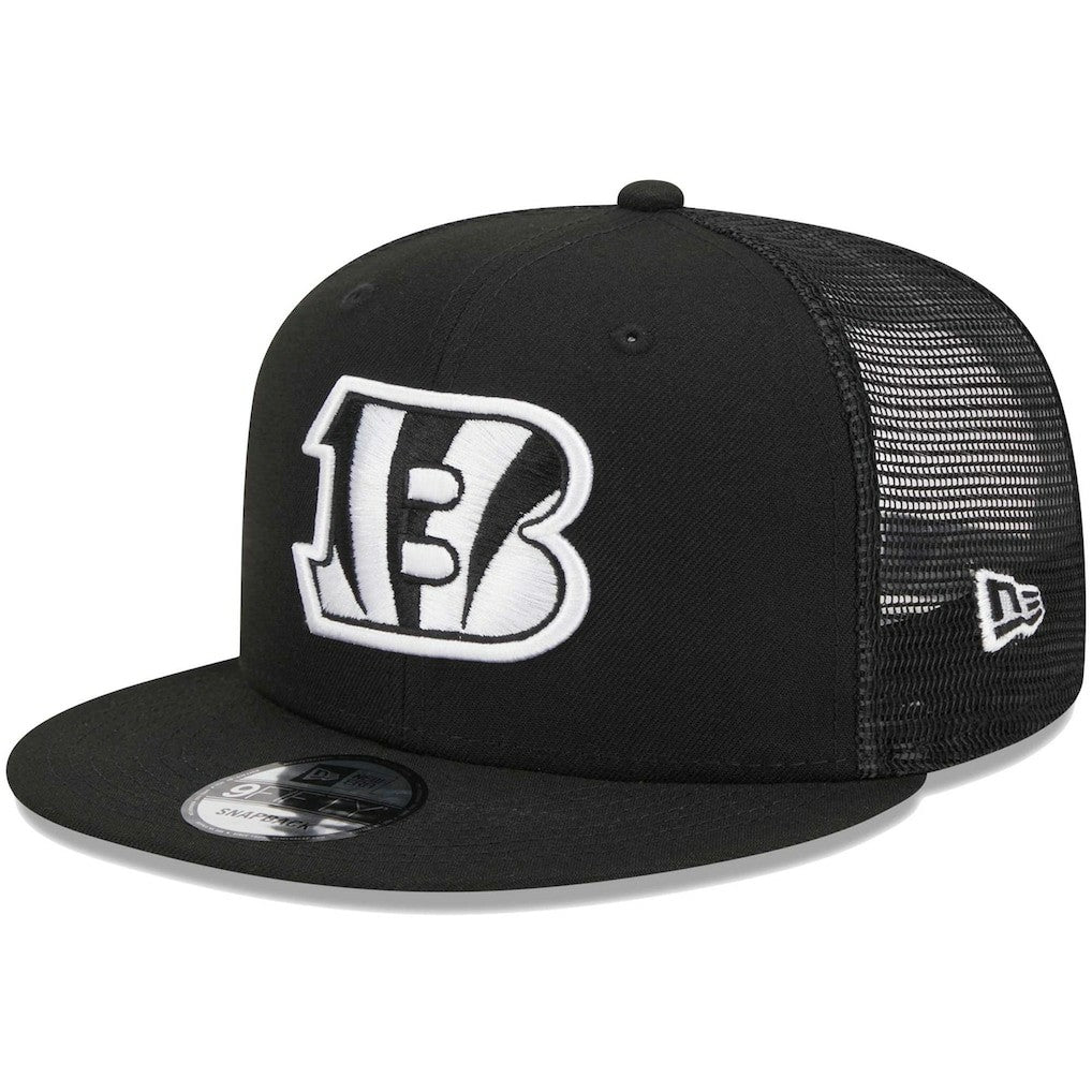 Cincinnati Bengals New Era Main Trucker 9FIFTY Snapback Hat Black