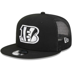 Cincinnati Bengals New Era Main Trucker 9FIFTY Snapback Hat Black