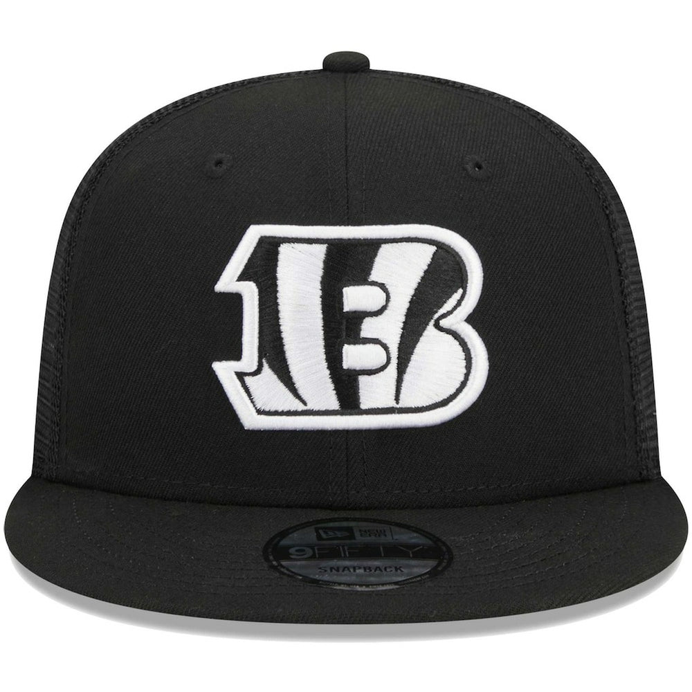 Cincinnati Bengals New Era Main Trucker 9FIFTY Snapback Hat Black