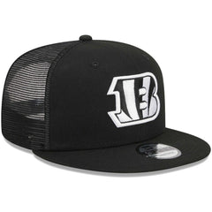 Cincinnati Bengals New Era Main Trucker 9FIFTY Snapback Hat Black