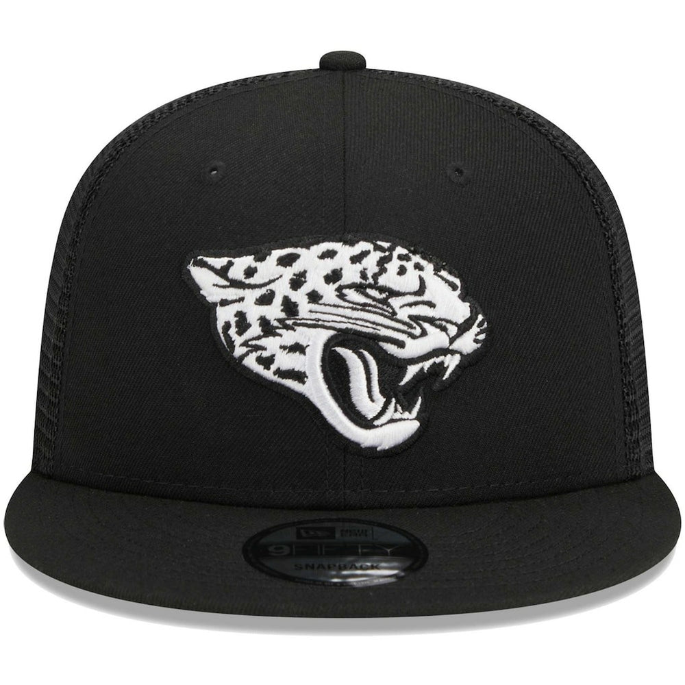 Jacksonville Jaguars New Era Main Trucker 9FIFTY Snapback Hat Black