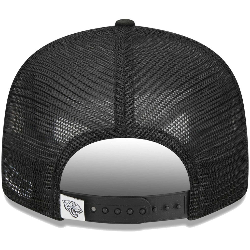 Jacksonville Jaguars New Era Main Trucker 9FIFTY Snapback Hat Black