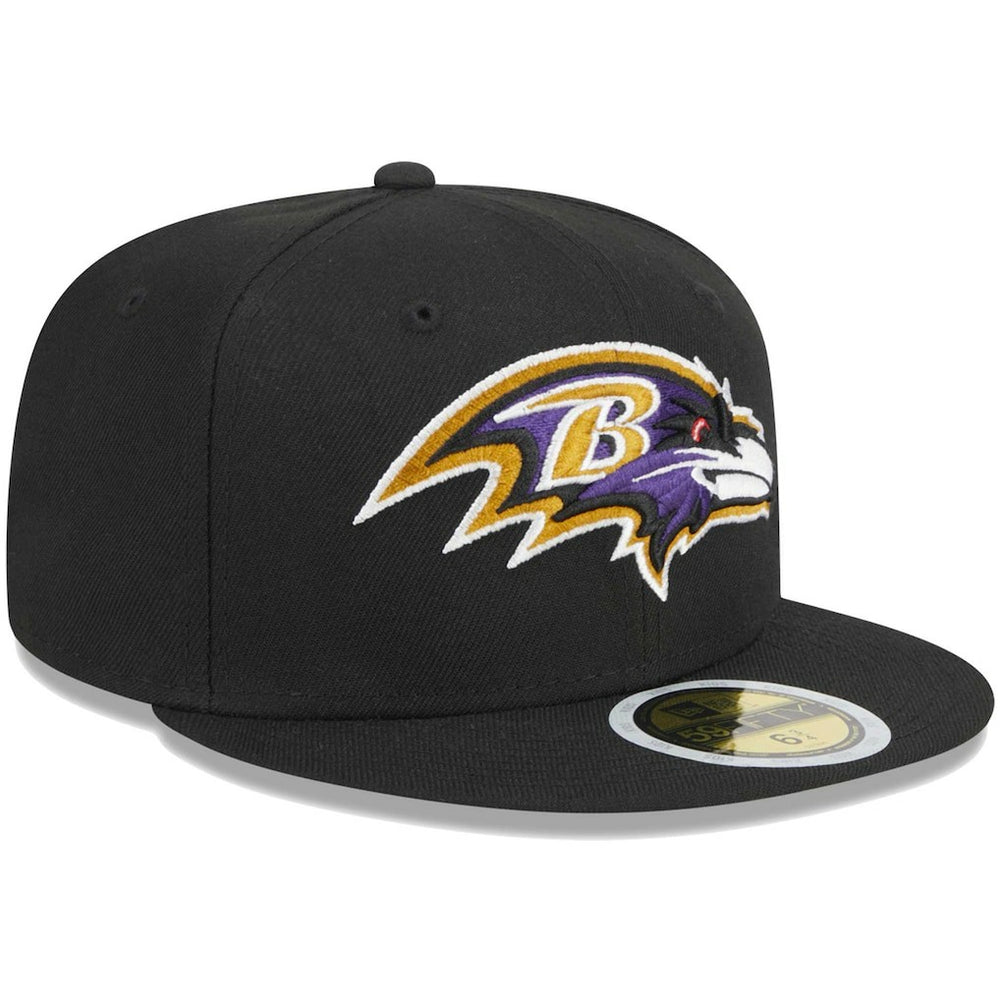 Baltimore Ravens New Era Youth Main 59FIFTY Fitted Hat Black