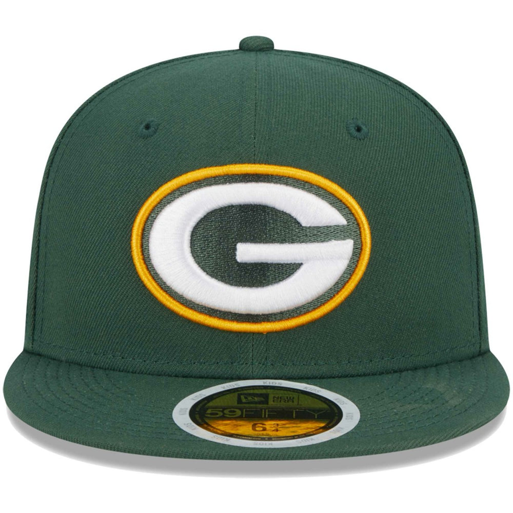 Green Bay Packers New Era Youth Main 59FIFTY Fitted Hat Green