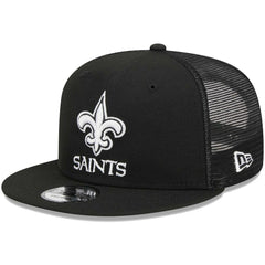 New Orleans Saints New Era Main Trucker 9FIFTY Snapback Hat Black