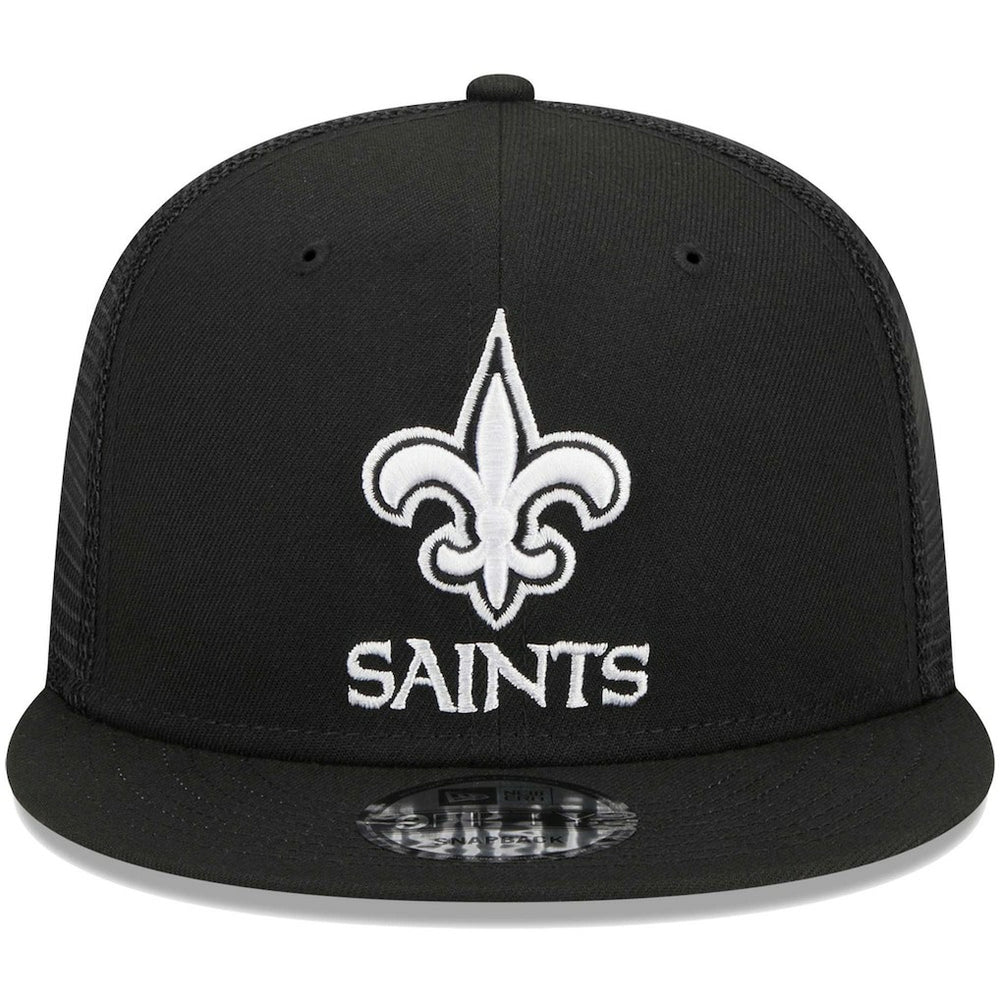 New Orleans Saints New Era Main Trucker 9FIFTY Snapback Hat Black