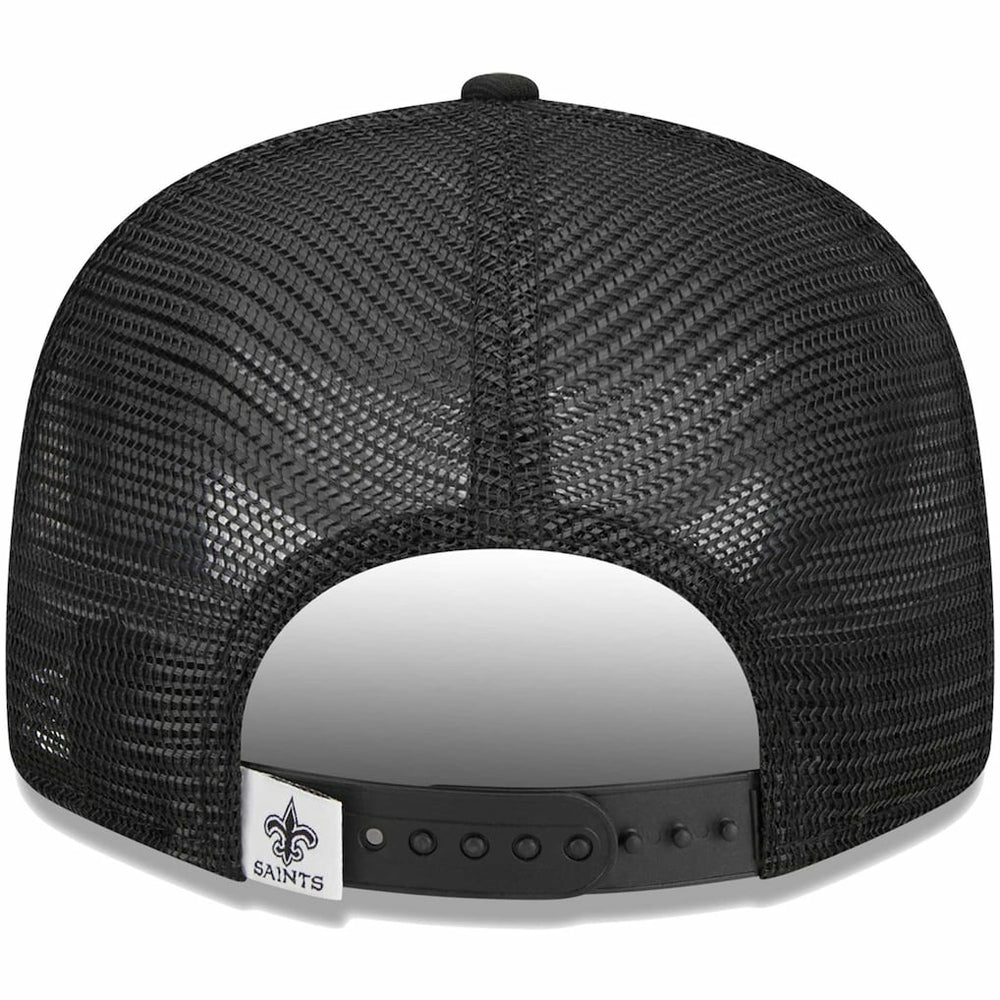 New Orleans Saints New Era Main Trucker 9FIFTY Snapback Hat Black