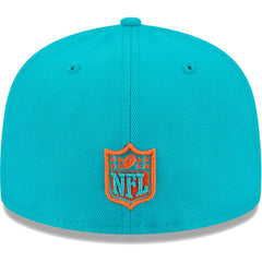 Miami Dolphins New Era Youth Main 59FIFTY Fitted Hat Aqua