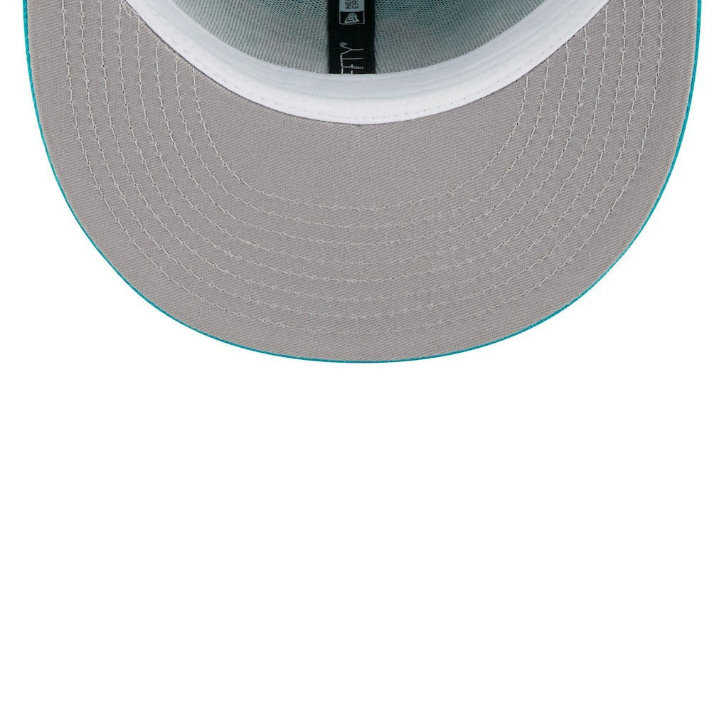 Miami Dolphins New Era Youth Main 59FIFTY Fitted Hat Aqua